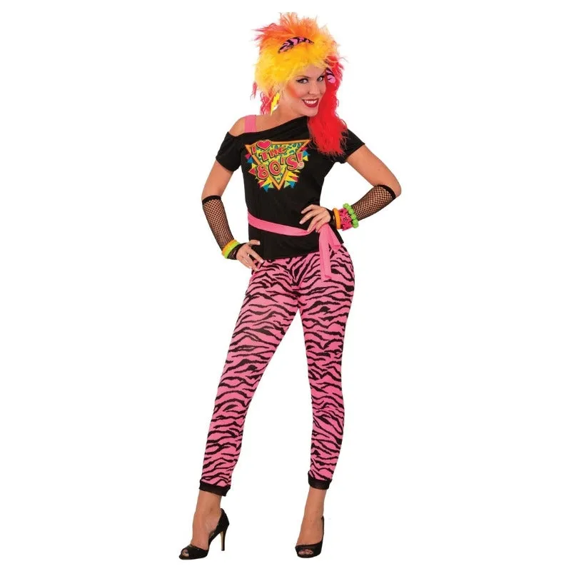 80s Wild Child Zebra Print Costume - Dr Toms