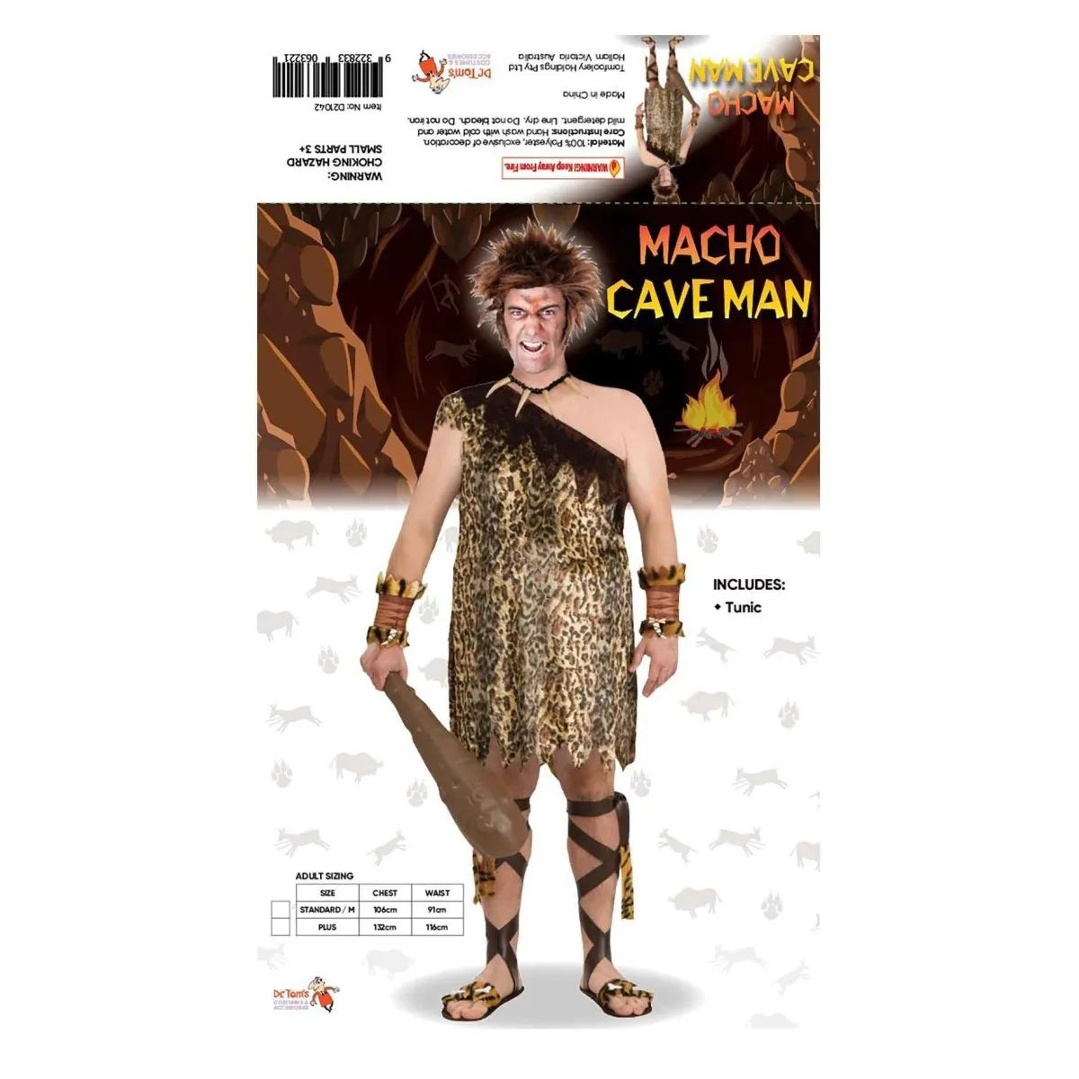 Adult Macho Cave Man Costume