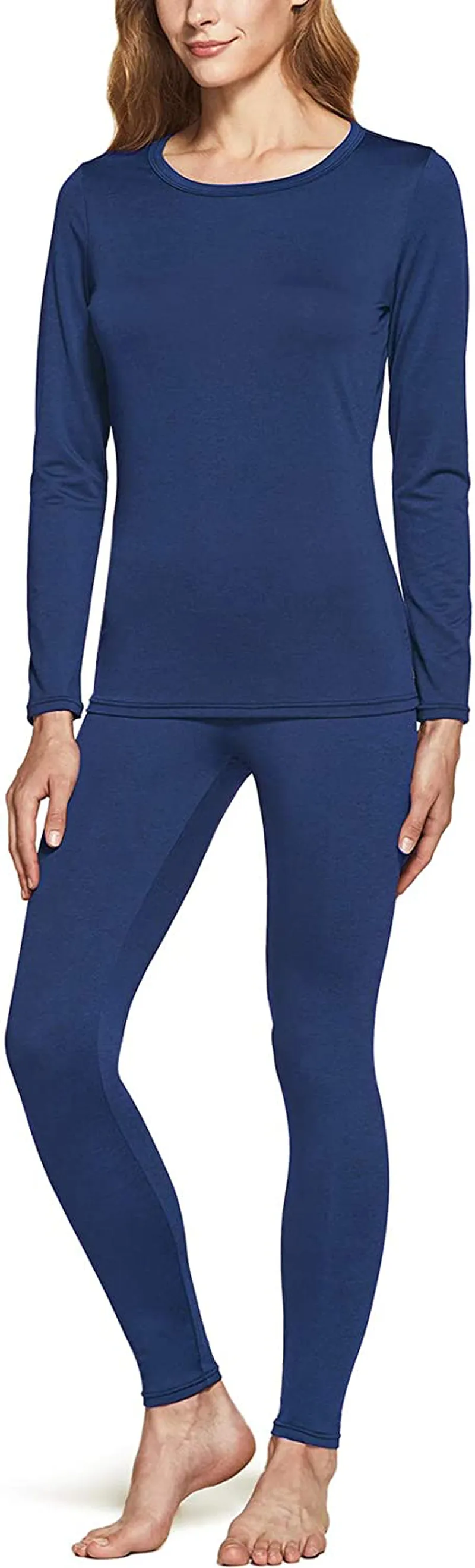 ATHLIO Women's Winter Thermal Underwear Long Johns Set, Warm Base Layer, Top & Bottom for Cold Weather