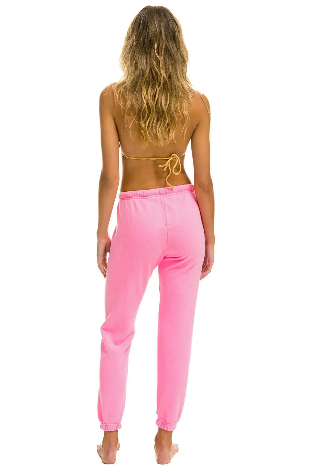 Aviator Nation Logo Sweatpants Neon Pink