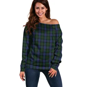 Baird Tartan Off Shoulder Women Sweater