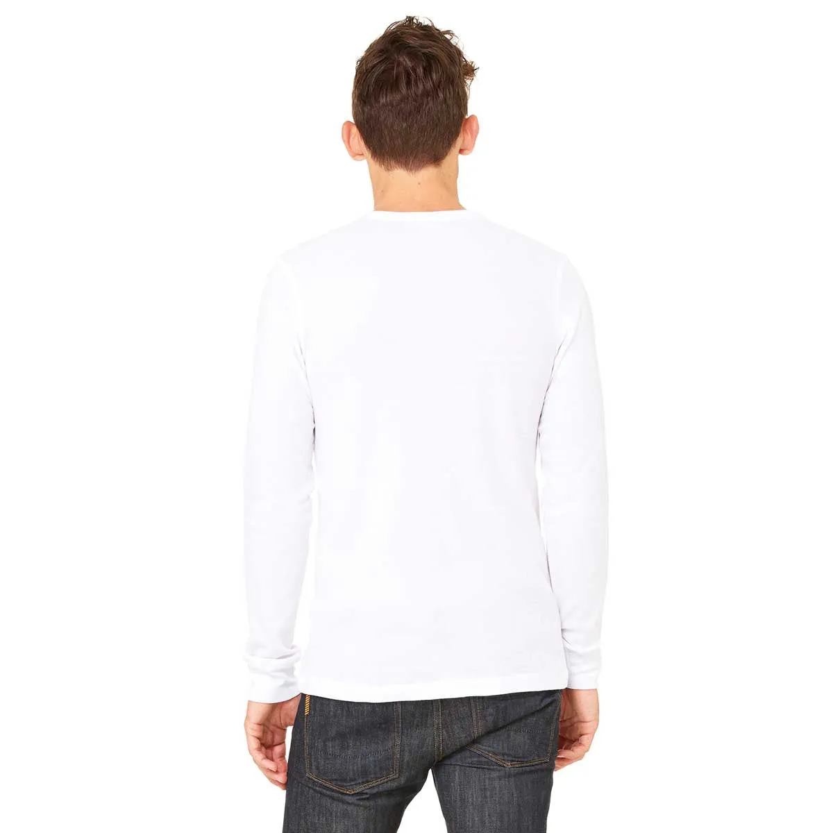 Bella   Canvas Men's White/White Thermal Long-Sleeve T-Shirt