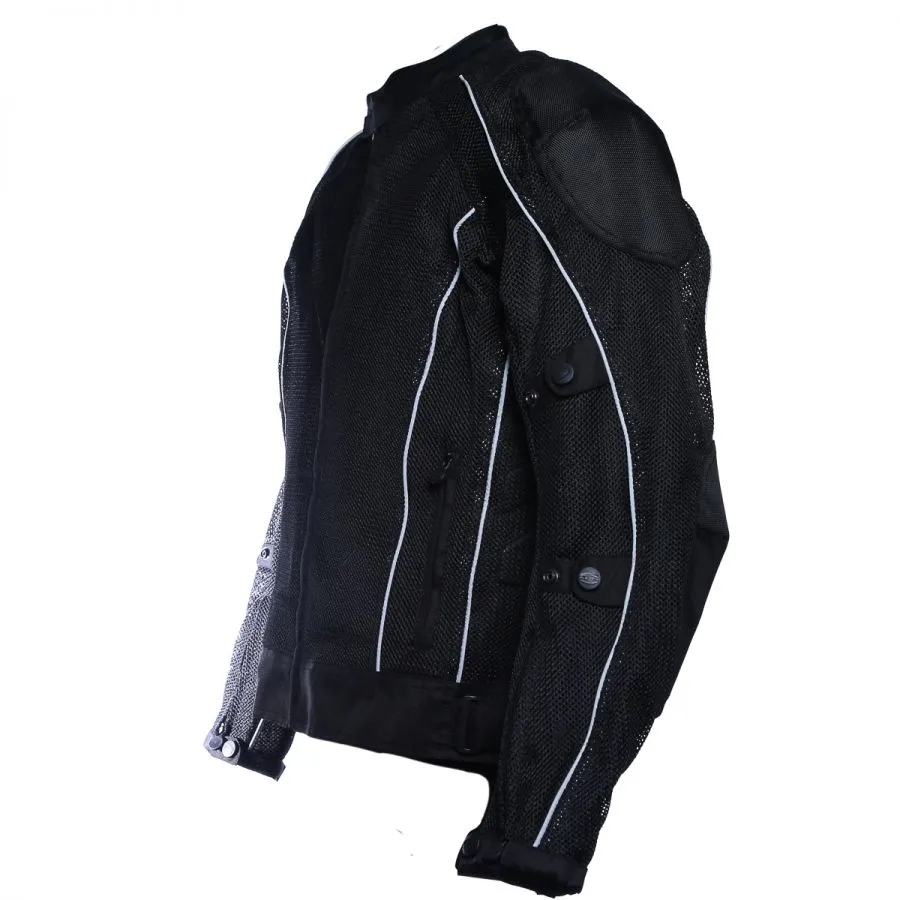 Black Summer Joy Mesh Motorcycle Jacket