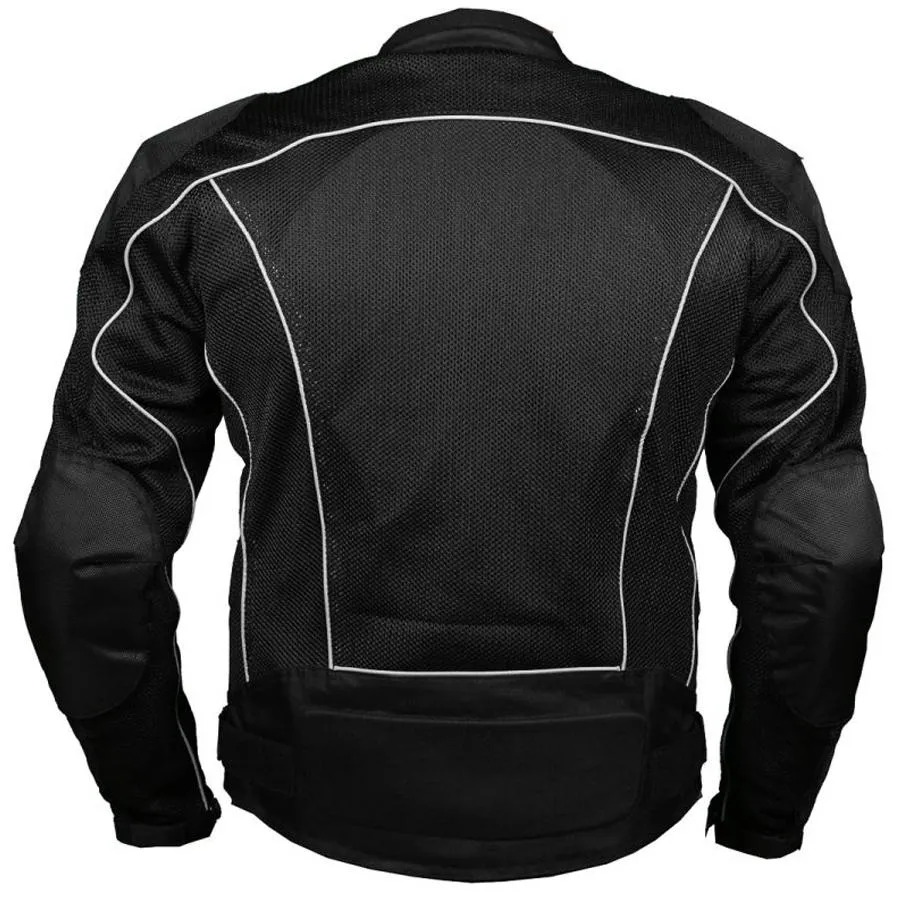 Black Summer Joy Mesh Motorcycle Jacket