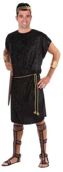 Black Tunic Toga Roman