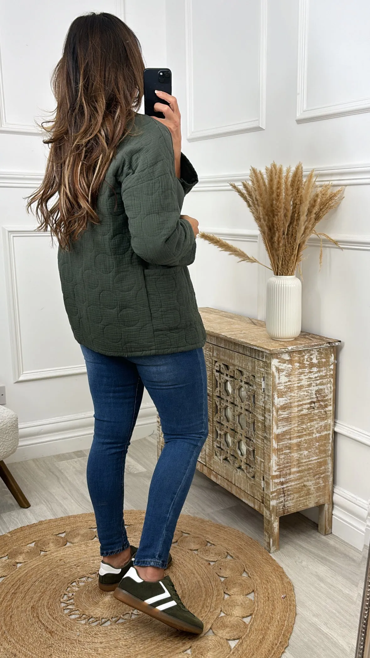 Bruna Khaki Quilted Jacket