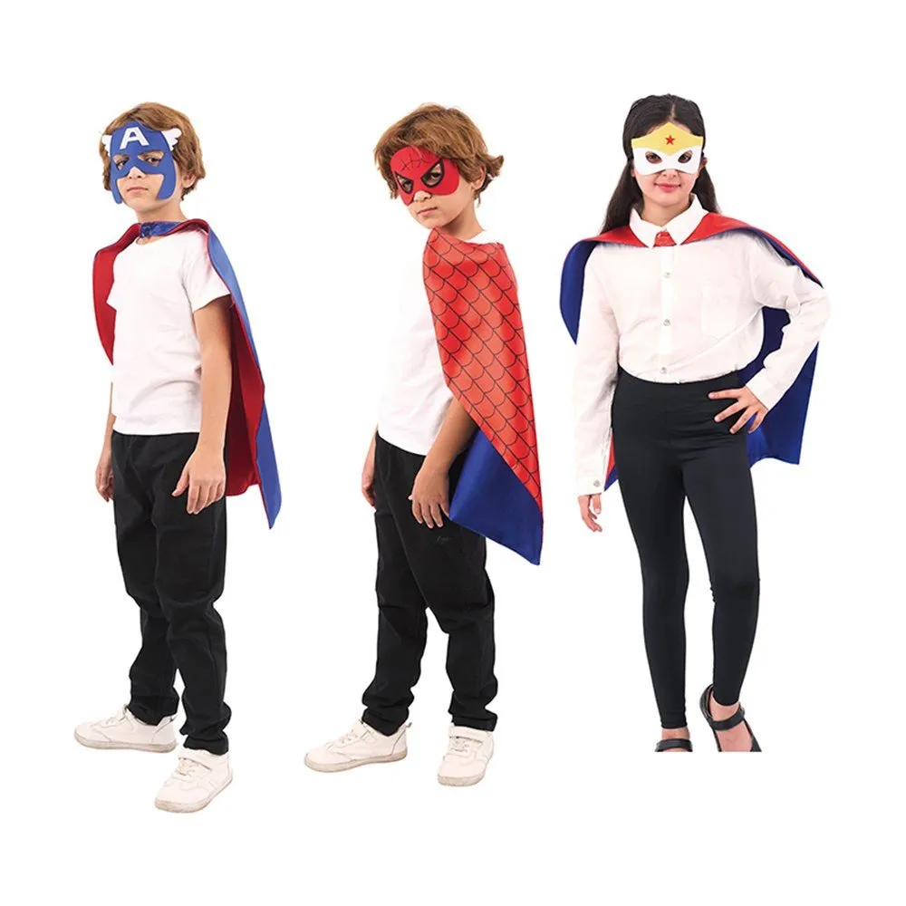 Children Super Hero Cape and Mask Set