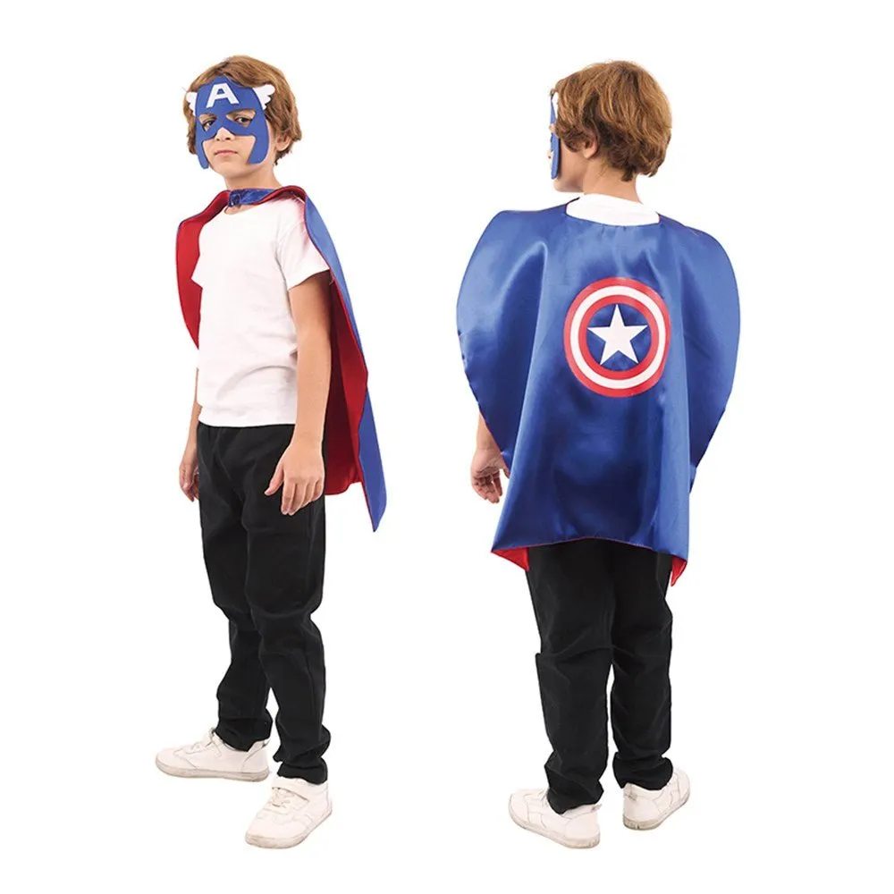 Children Super Hero Cape and Mask Set