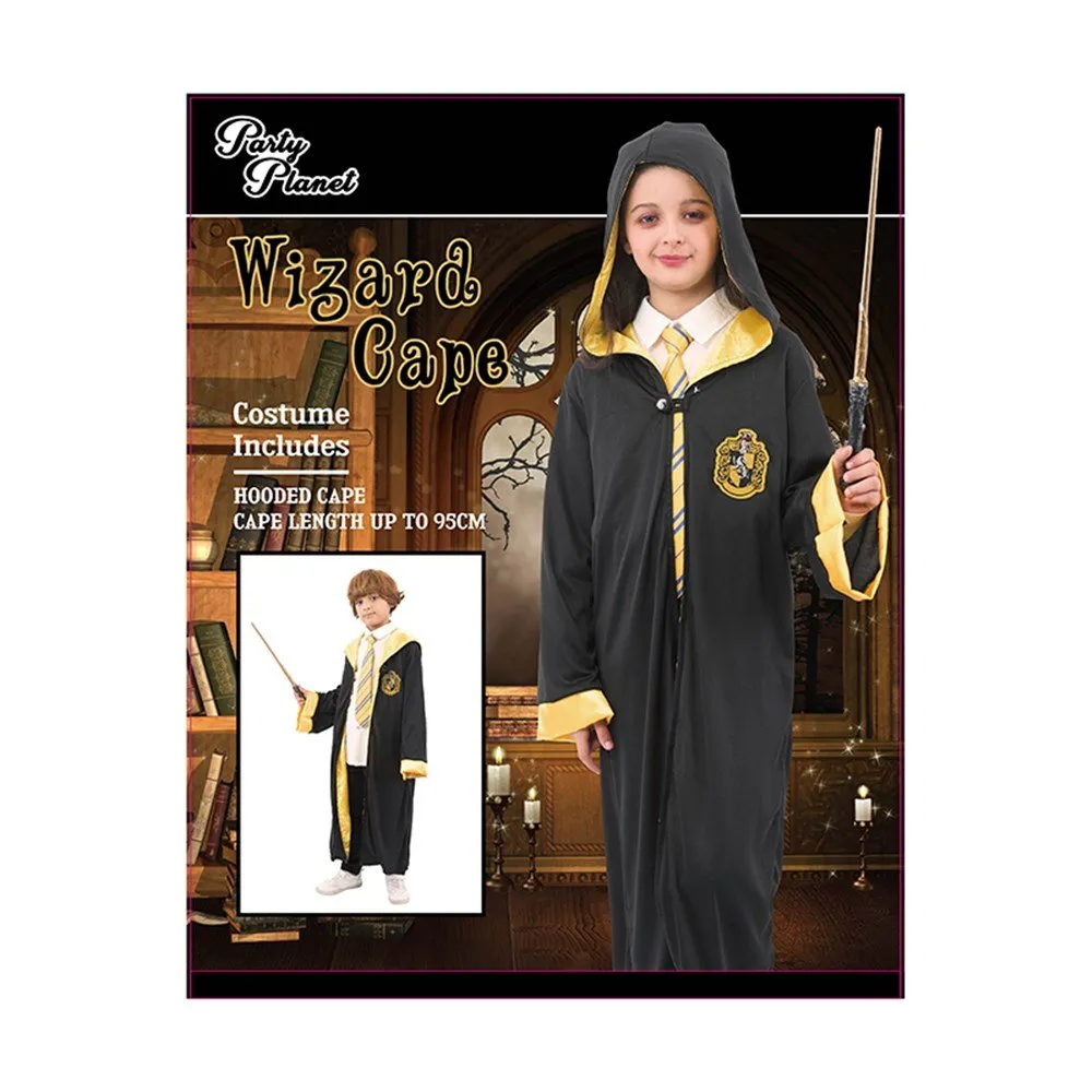 Children Wizard Harry Potter Style Unisex Costume - Yellow Hufflepuff House