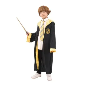 Children Wizard Harry Potter Style Unisex Costume - Yellow Hufflepuff House