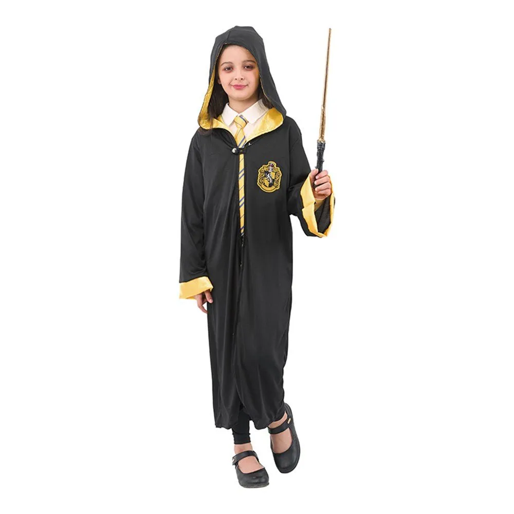 Children Wizard Harry Potter Style Unisex Costume - Yellow Hufflepuff House