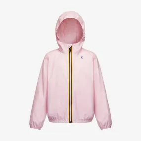 Claude - Kids Packable Full Zip Rain Jacket in Pink