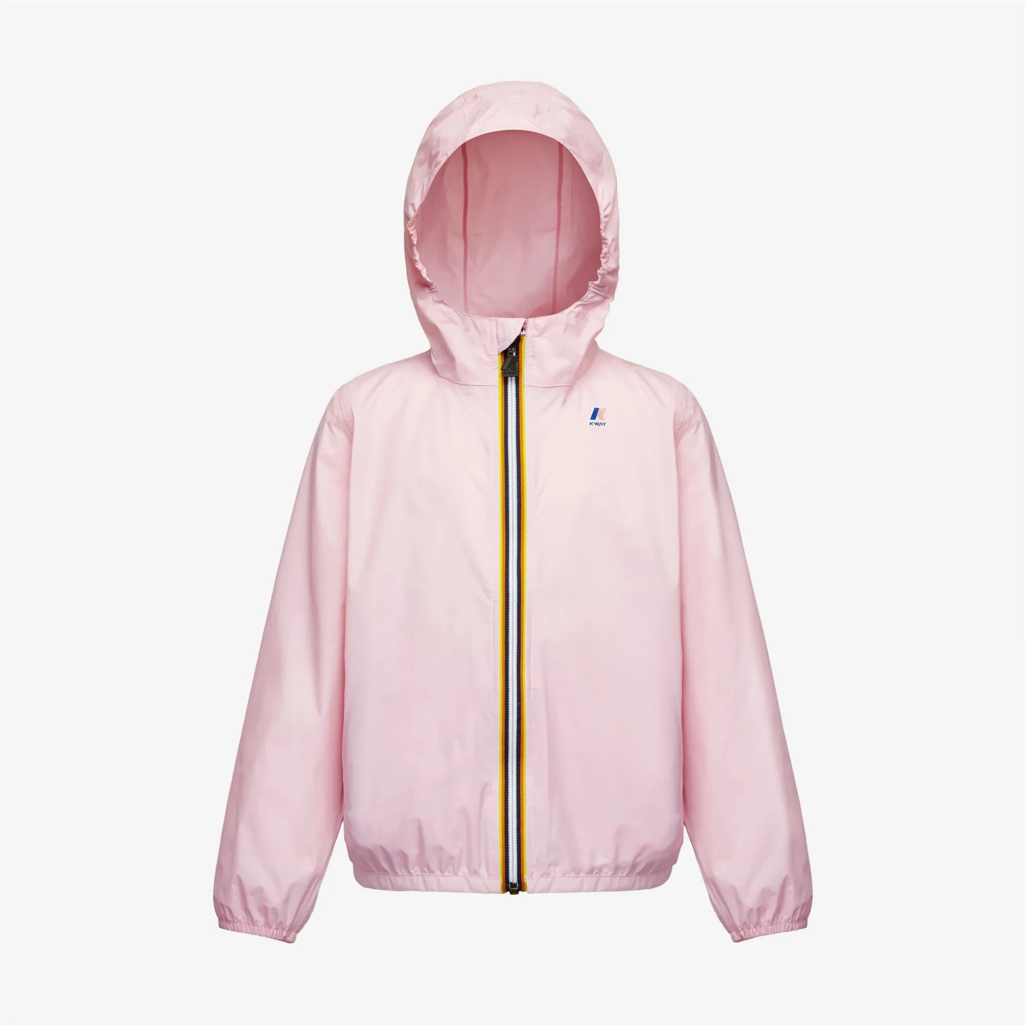 Claude - Kids Packable Full Zip Rain Jacket in Pink