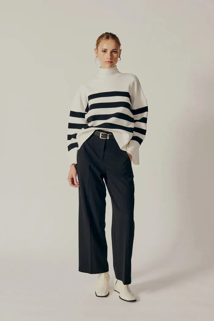 Clivia Striped Turtleneck Sweater