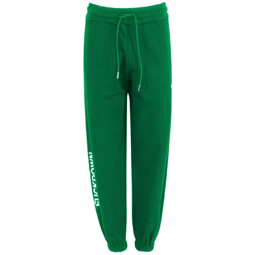 Comme Des Fuckdown Green Cotton Jeans & Pant