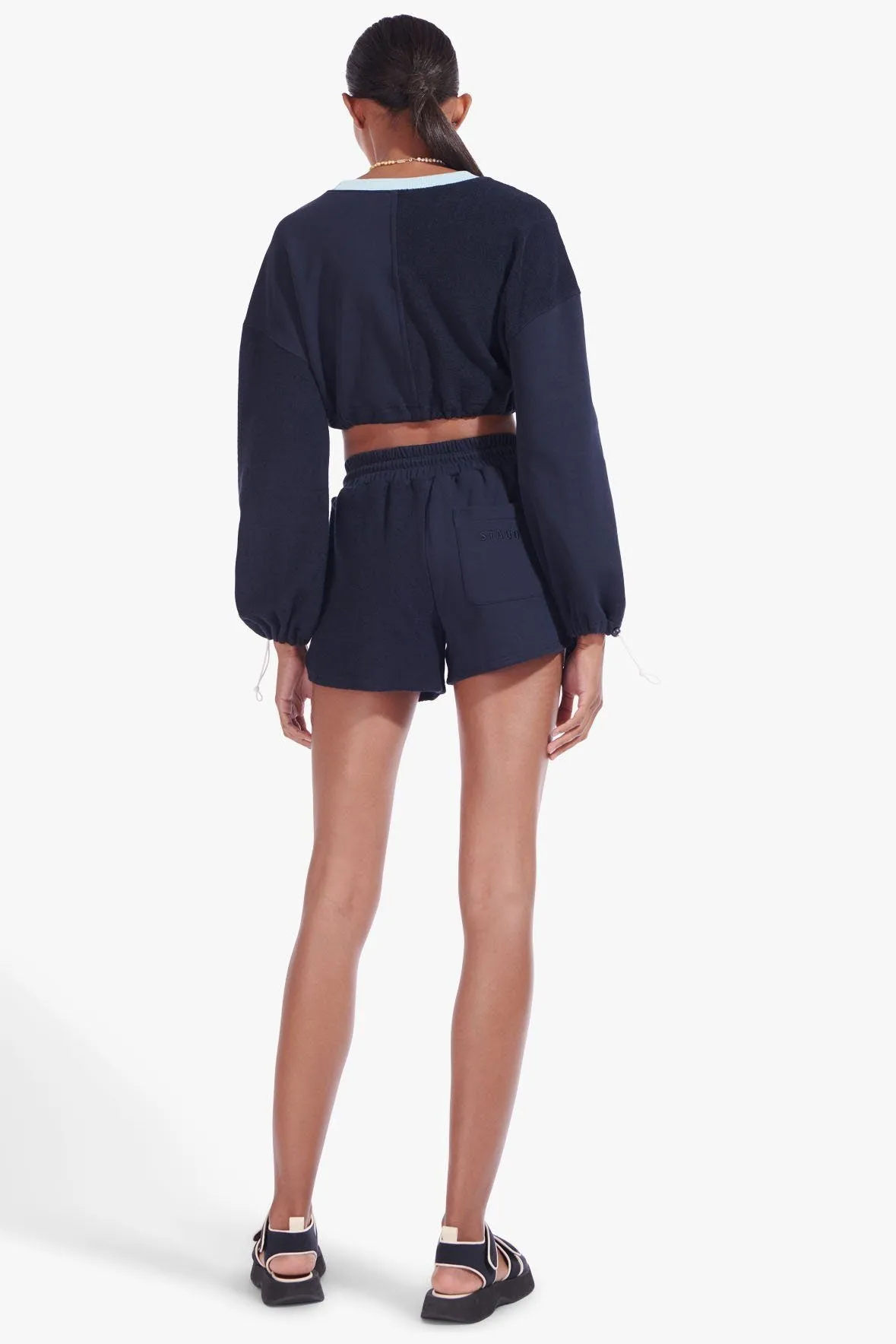 CROPPED BUNGEE SWEATSHIRT | DEEP SEA