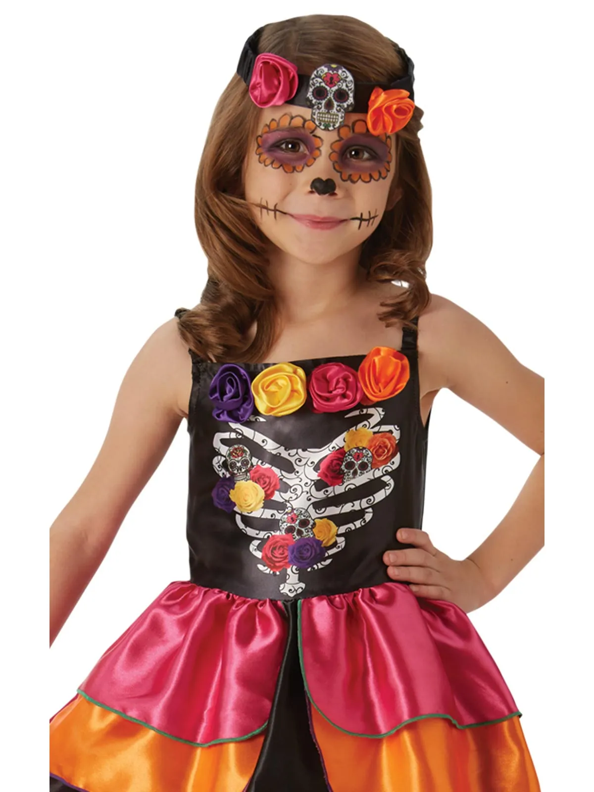 Day of the Dead Mexican Sugar Skull Girls Costume