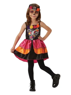 Day of the Dead Mexican Sugar Skull Girls Costume