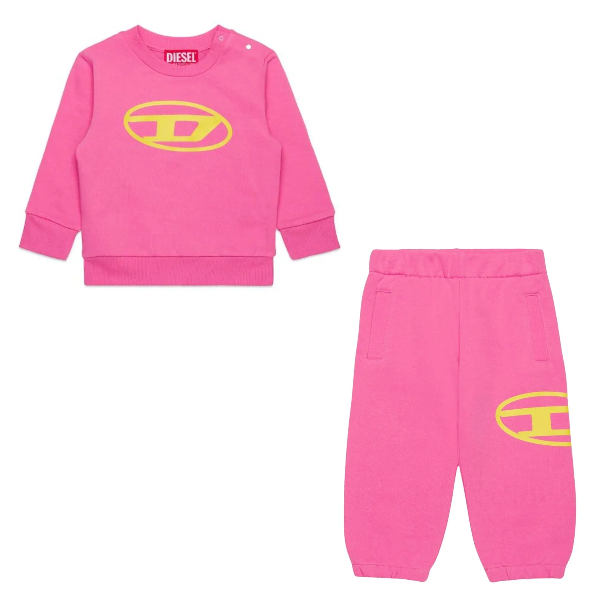 Diesel Baby Girls Pink Sweat Ensemble