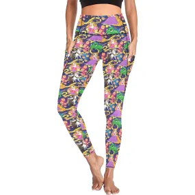 Disney Tangled Rapunzel At Last I See The Light Women's Athletic Leggings With Pockets