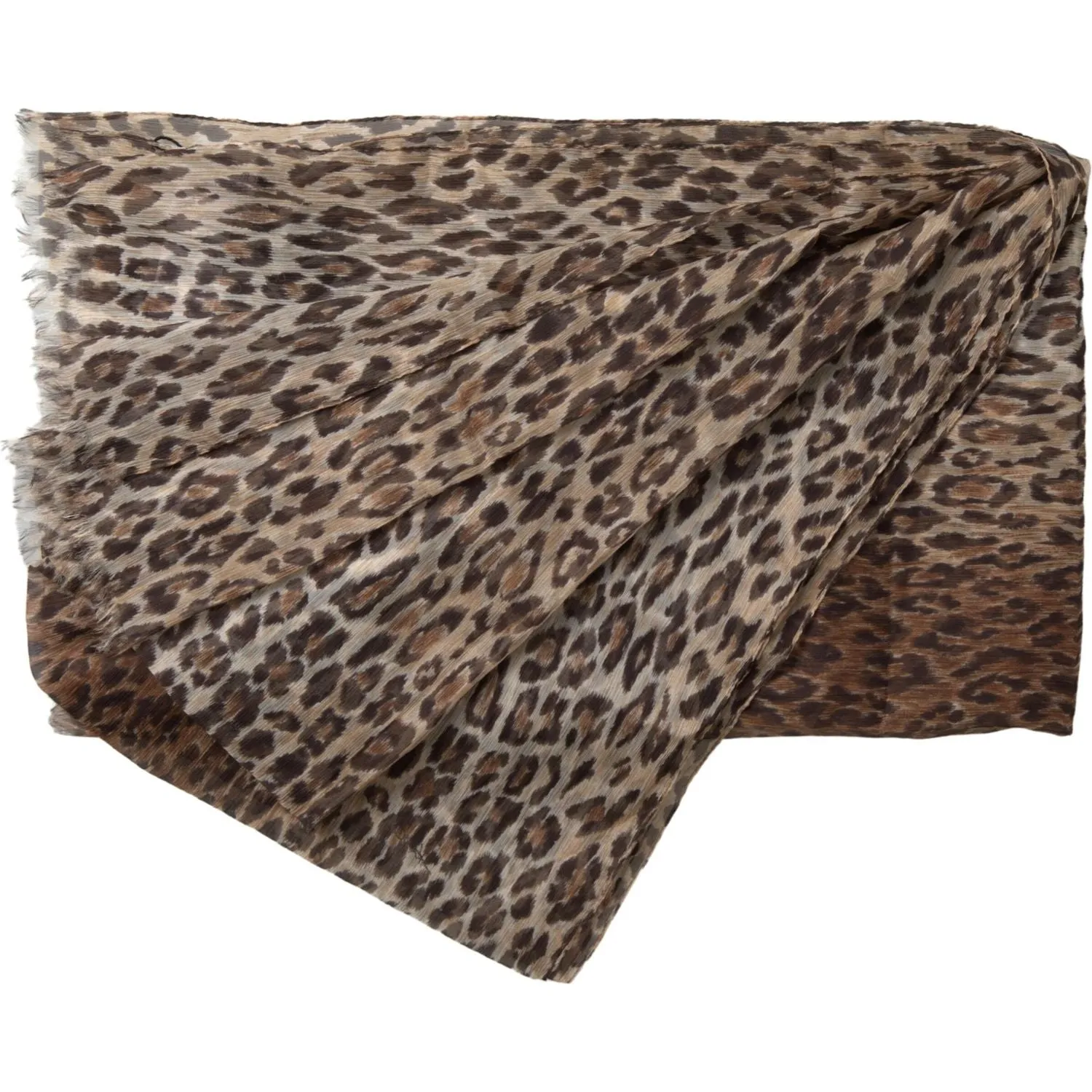 Dolce & Gabbana Elegant Silk Neck Wrap Scarf in Luxurious Brown