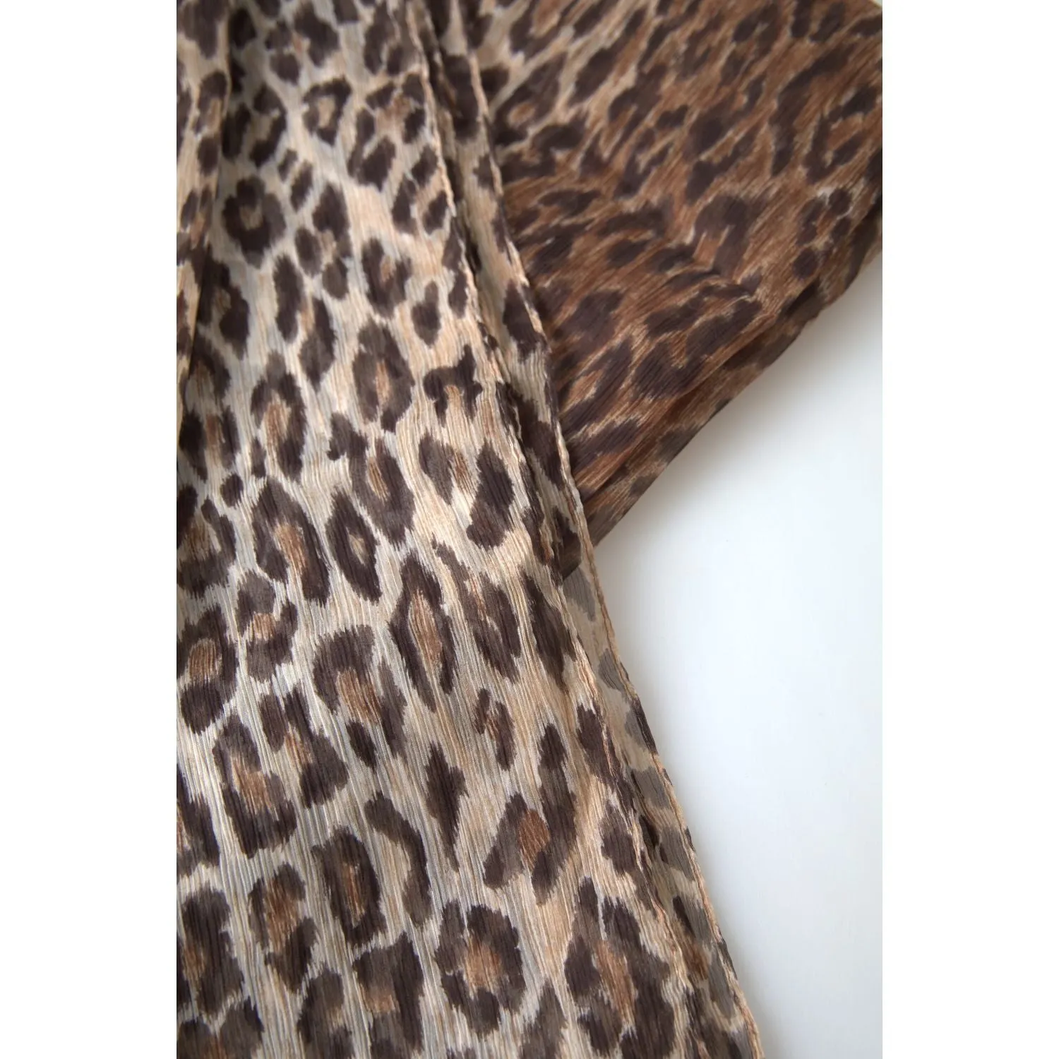 Dolce & Gabbana Elegant Silk Neck Wrap Scarf in Luxurious Brown