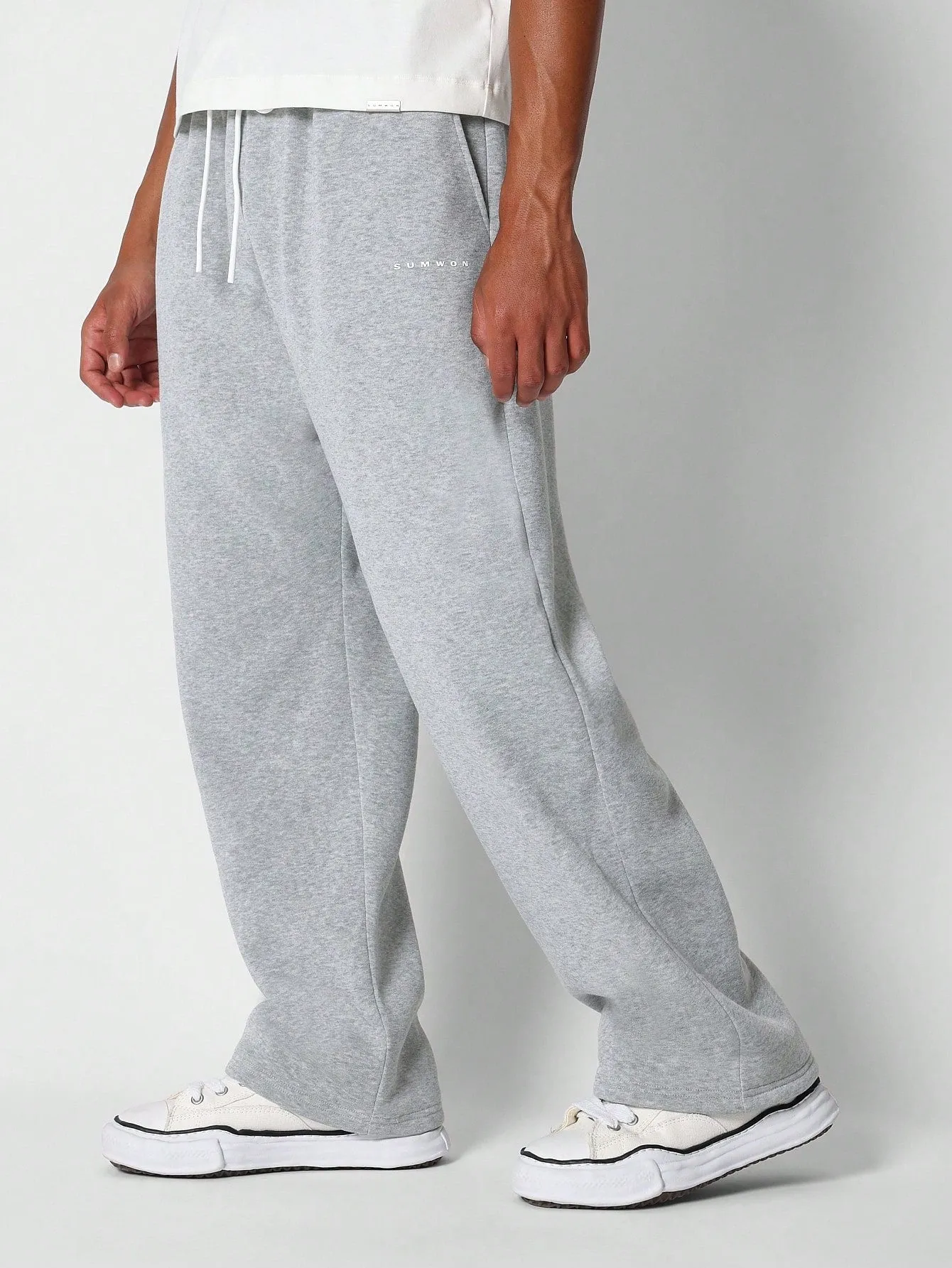 Drop Crotch Sweatpants With Drawcord