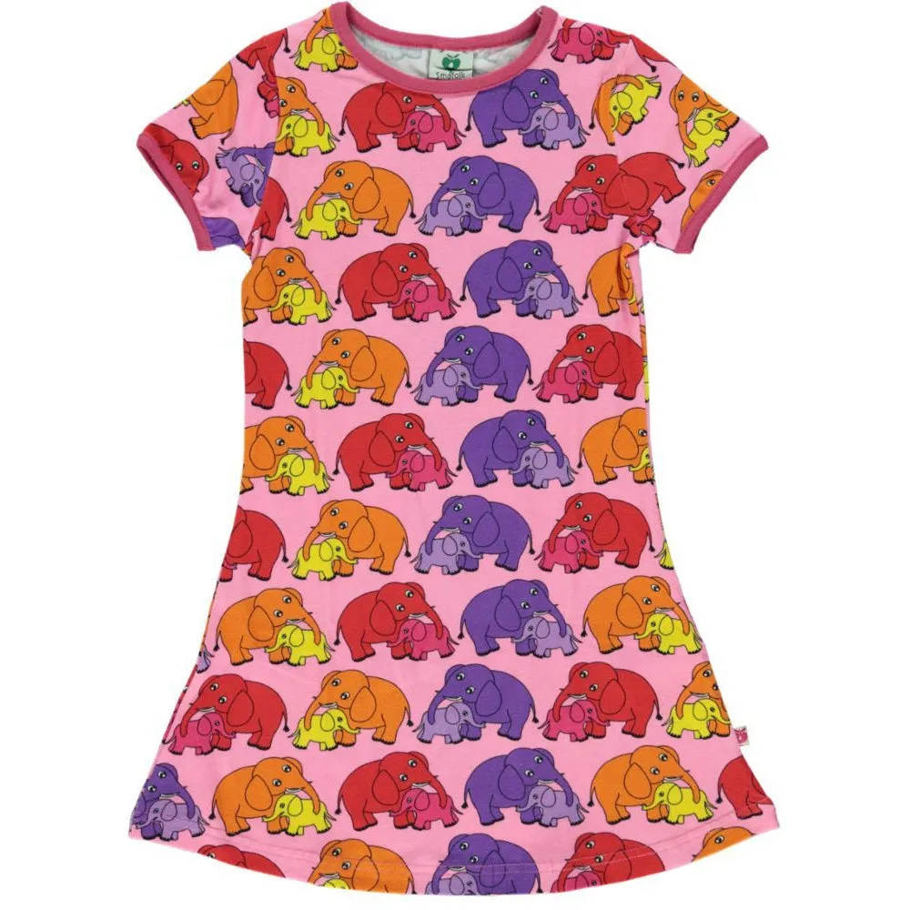 Elephant Short Sleeve Dress - 2 Left Size 9-10 & 11-12 years