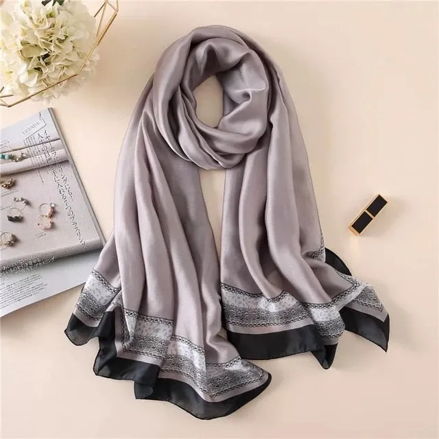 Fashion Silk Scarf Printed Bandana Shawl #LZ091