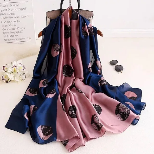 Fashion Silk Scarf Printed Bandana Shawl #LZ091