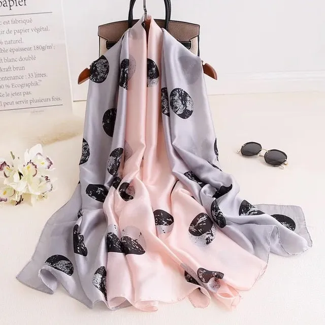 Fashion Silk Scarf Printed Bandana Shawl #LZ091