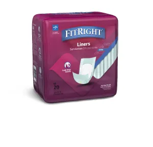 FitRight Incontinence Liners, Heavy, 13" x 34" (bag of 20)