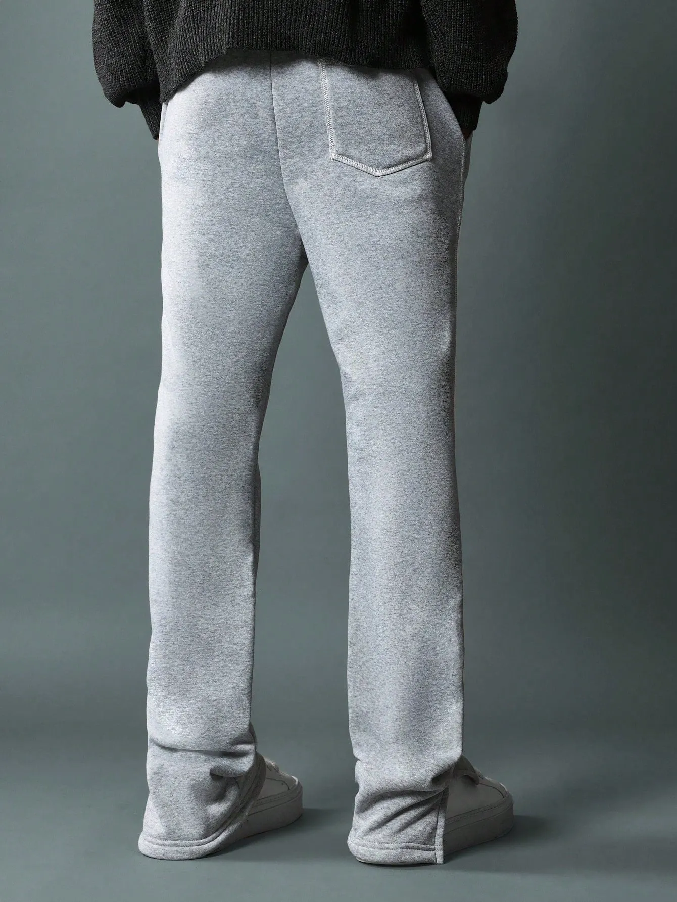 Flare Fit Expose Seam Sweatpants With Side Leg Split