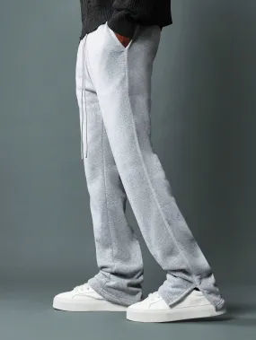 Flare Fit Expose Seam Sweatpants With Side Leg Split