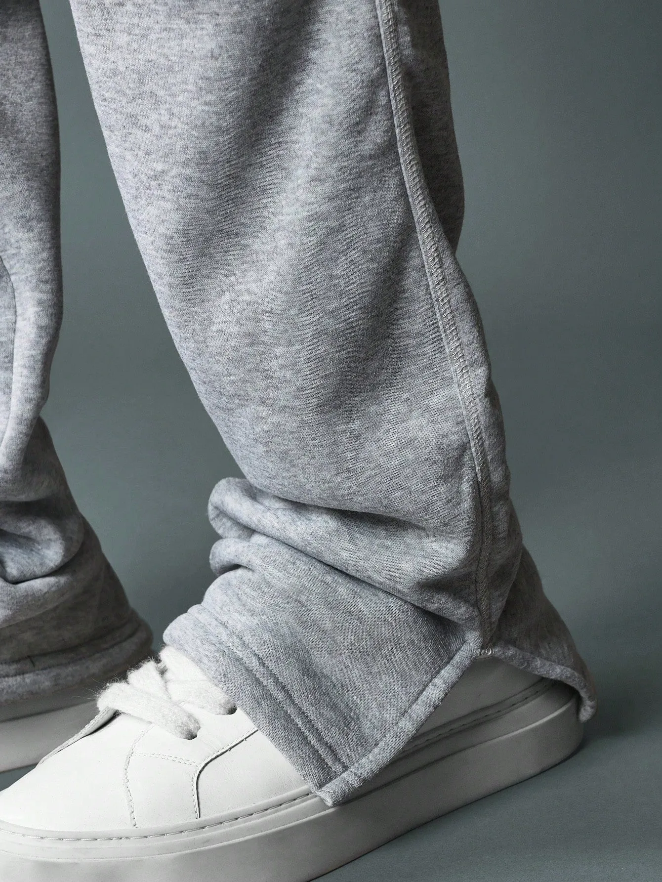 Flare Fit Expose Seam Sweatpants With Side Leg Split