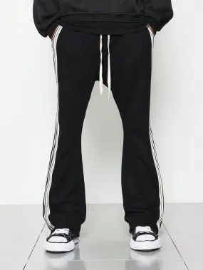 Flare Fit Side Tape Sweatpants With Drawcord