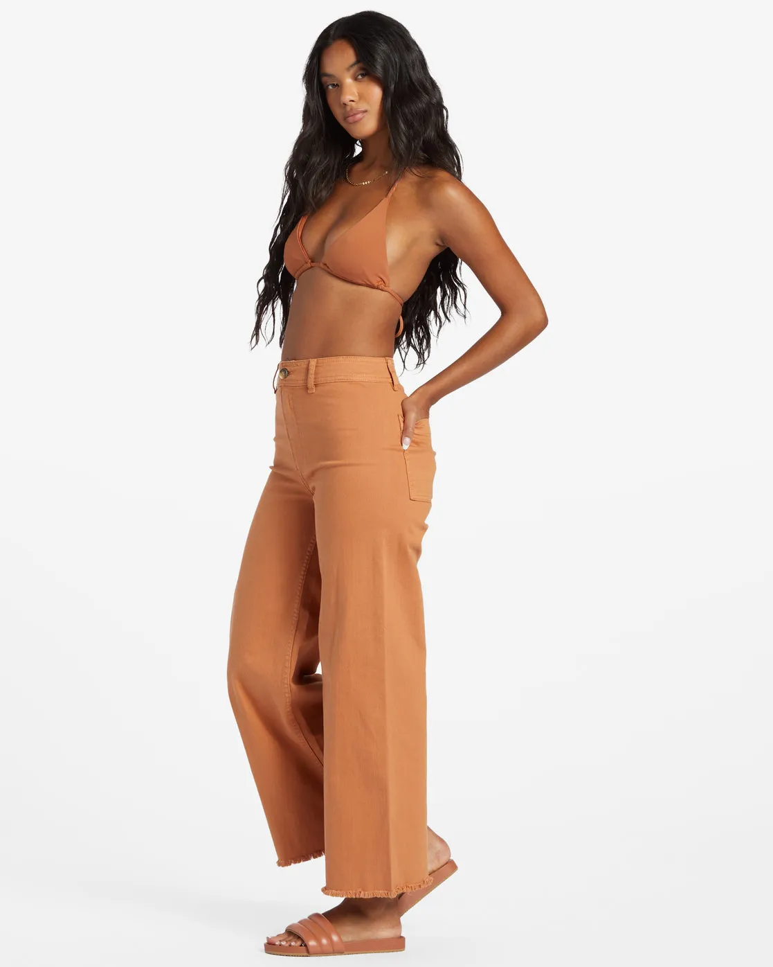 Free Fall High-Waist Pants - Toffee