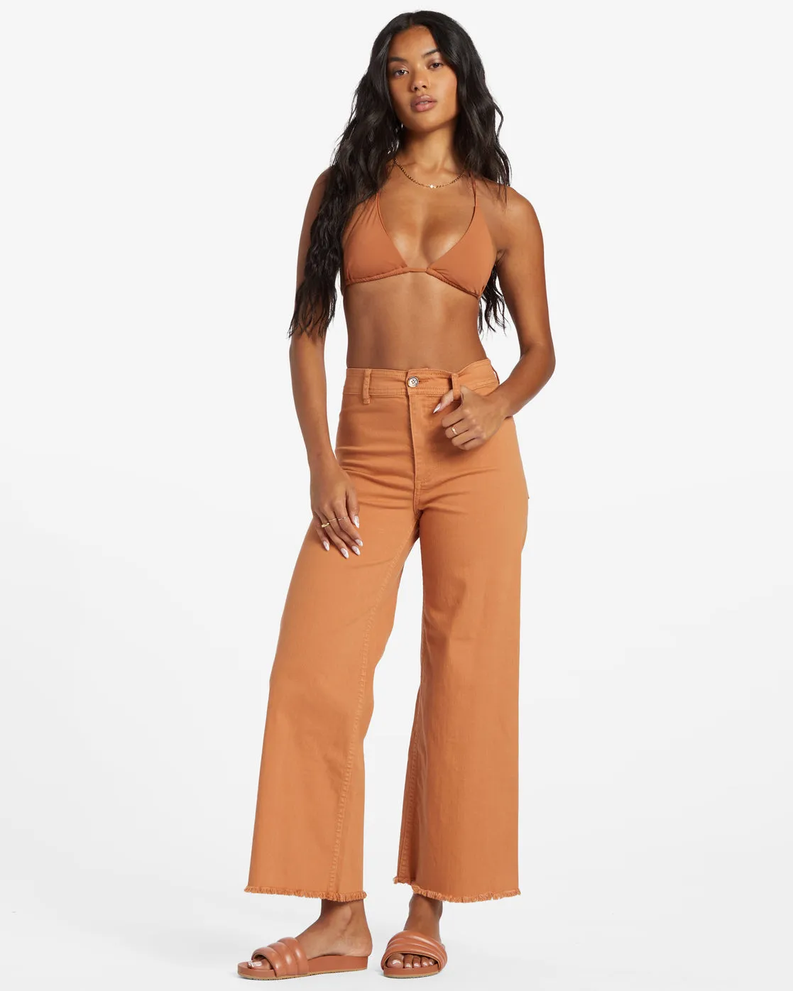 Free Fall High-Waist Pants - Toffee