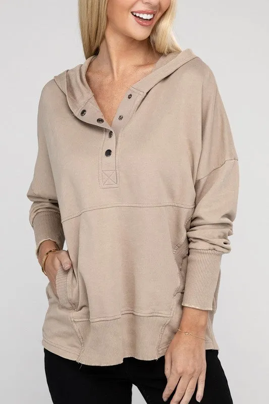 French Terry Kangaroo Pocket Hoodie