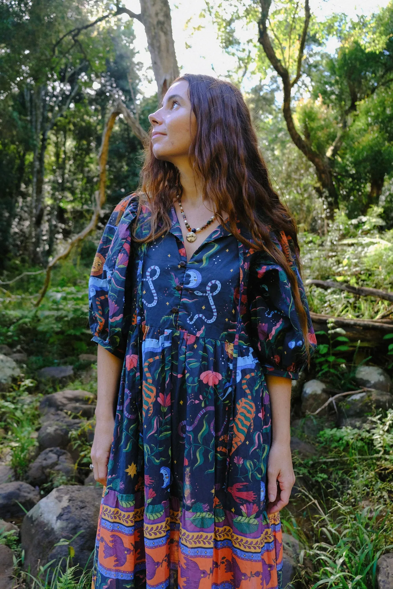 Frida Maxi Dress - Winter Mythic - Midnight