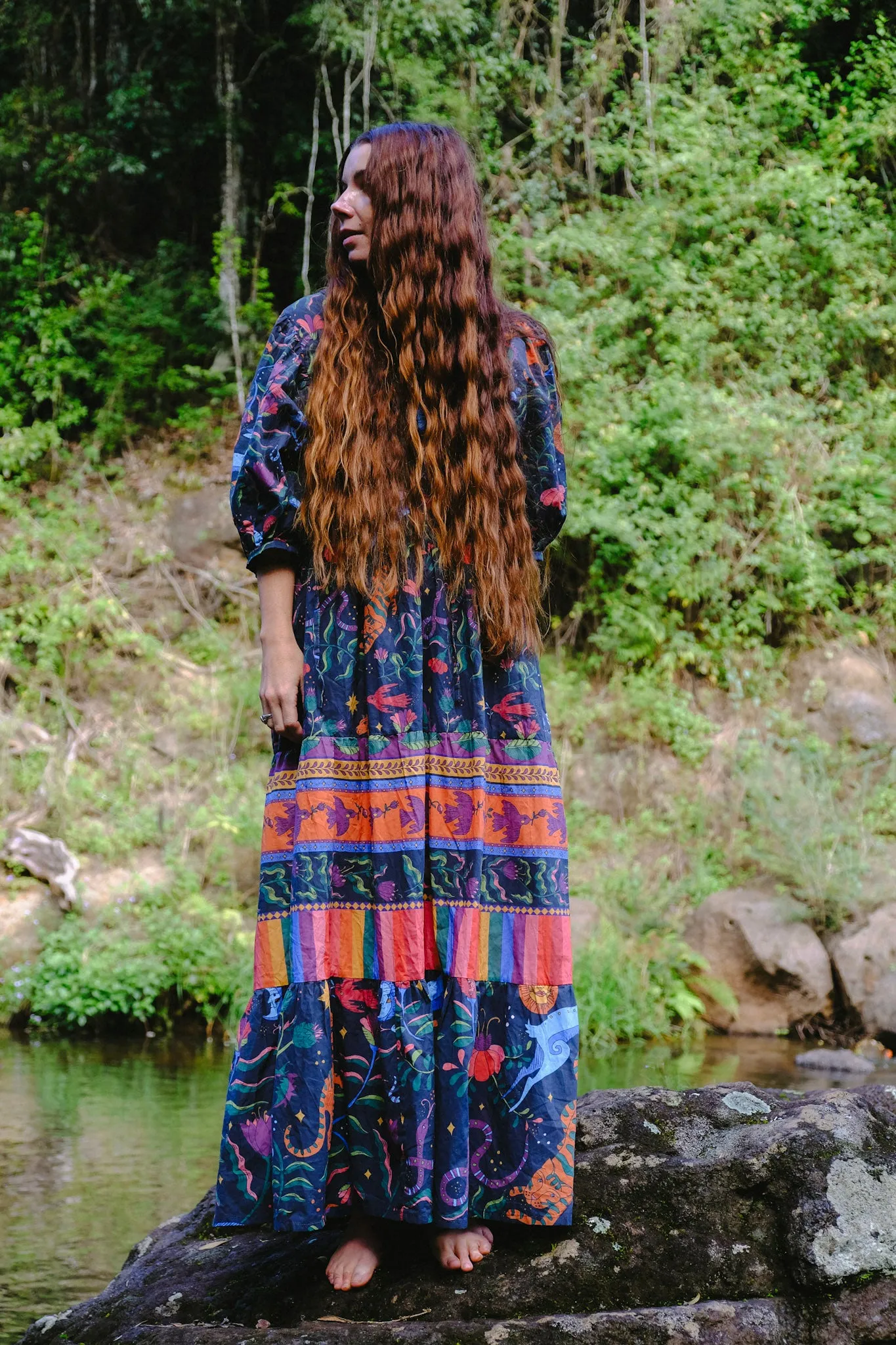 Frida Maxi Dress - Winter Mythic - Midnight