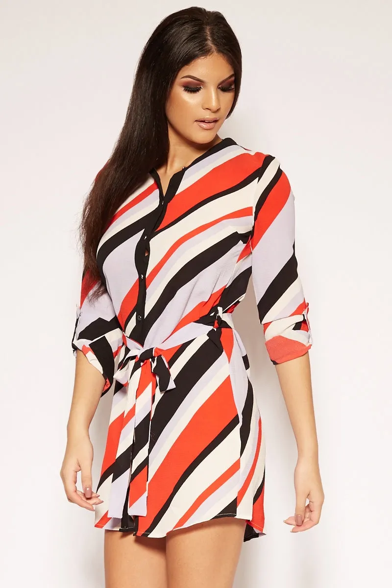 Ginevra - Multi Stripe Shirt Dress