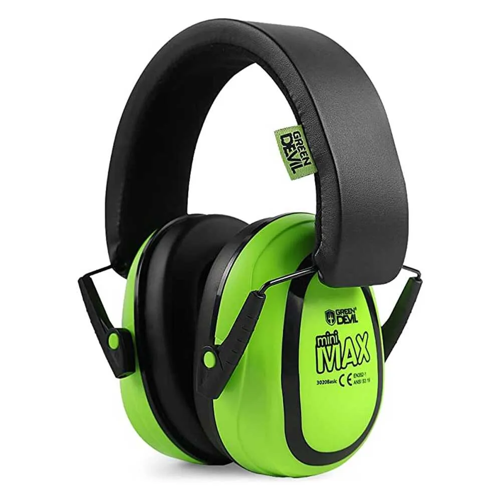 GREEN DEVIL MiniMax Teal Kids Hearing Protection Ear muffs Noise Cancelling For Age 1-16 Headphones