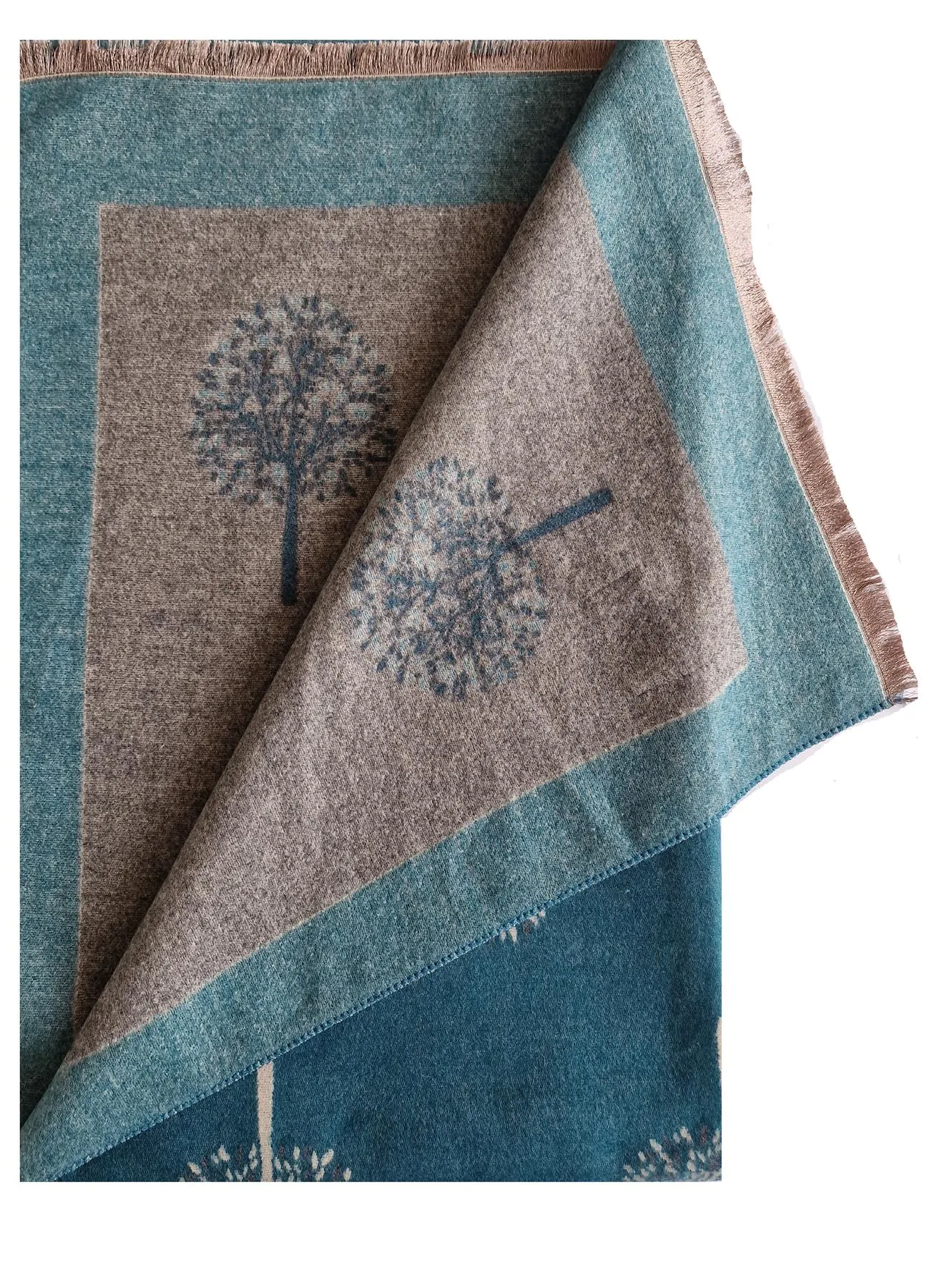 Hazy Blue Tree Of Life Scarfs