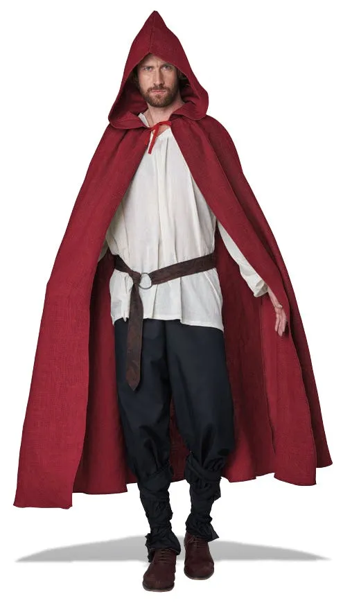 Hooded Cloak Burgundy