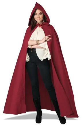 Hooded Cloak Burgundy