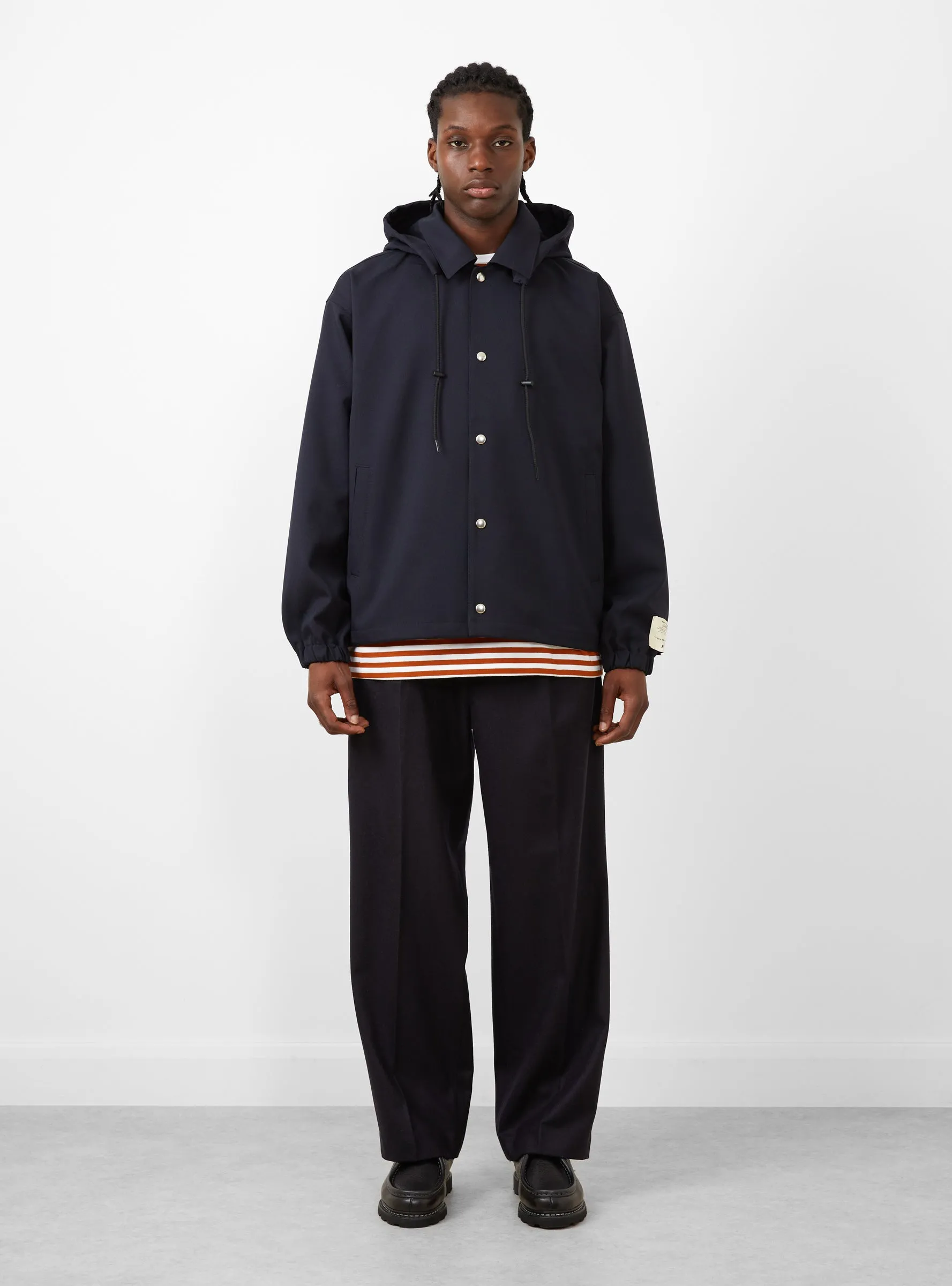 Hooded Coach Jacket Navy