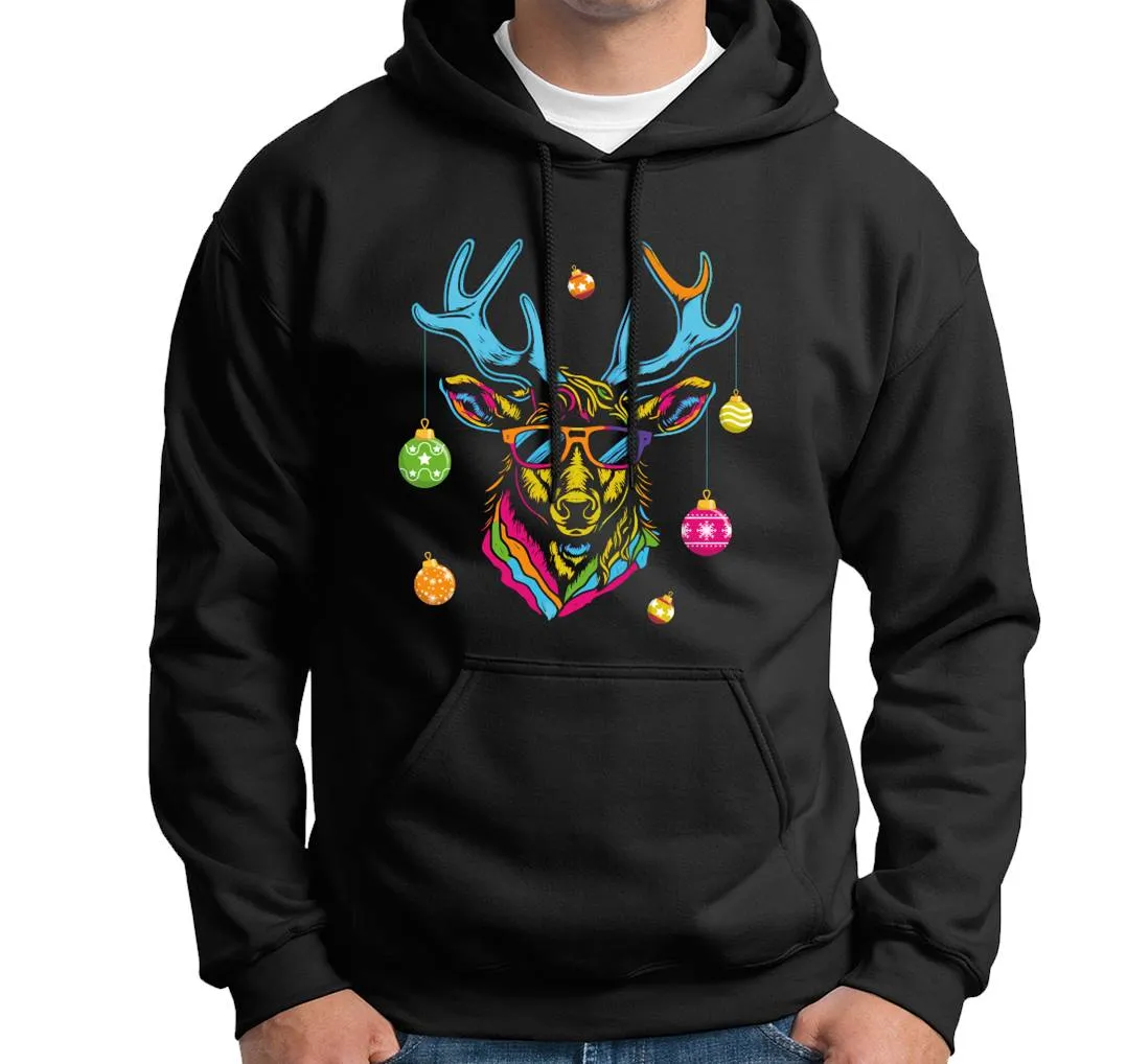 Hoodie - Cooler Elch (Weihnachten) - bunt