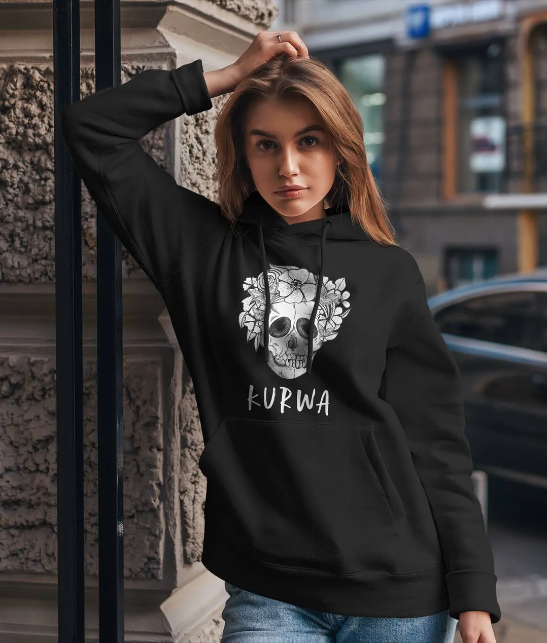 Hoodie - Kurwa - Totenkopf