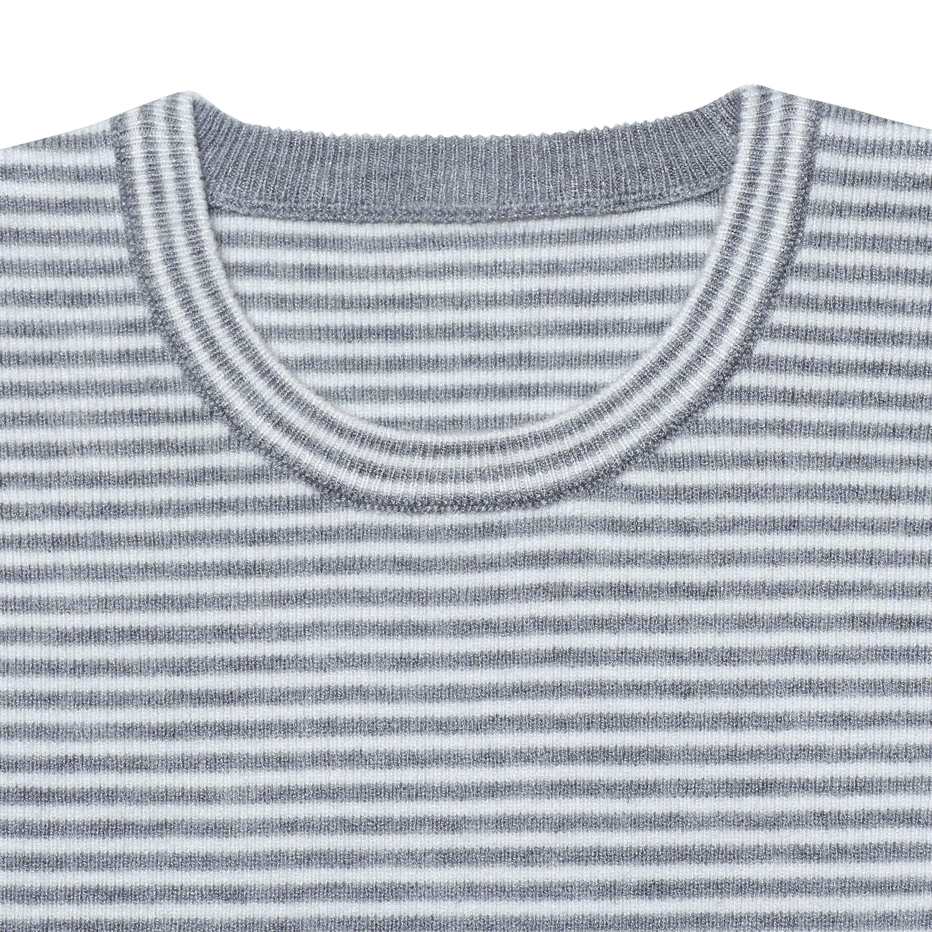 Infant & Toddler Boys Gray Heather Striped Sweater with Pocket